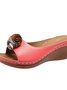 Pu Summer Simple Plain Slide Sandals