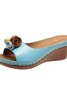 Pu Summer Simple Plain Slide Sandals