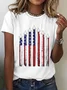 Jersey Crew Neck Casual Independence Day T-Shirt