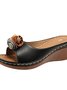 Pu Summer Simple Plain Slide Sandals