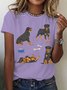 Cute Rottweiler Dog Cotton T-shirt