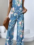 Casual Faux Denim Print Graphic Regular Fit Two-Piece Set