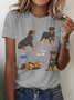 Cute Rottweiler Dog Cotton T-shirt