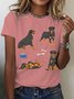 Cute Rottweiler Dog Cotton T-shirt
