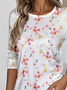 Casual Jersey Floral Loose T-Shirt