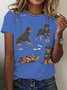 Cute Rottweiler Dog Cotton T-shirt