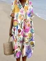 Floral Casual Dress With No