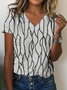Jersey Casual Striped T-Shirt