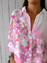 Casual Loose Floral Shirt Collar Shirt