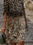Women's Floral Print V-Neck Dress