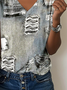 Loose V Neck Casual Jersey T-Shirt
