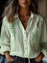 Gradient Pattern Shirt Collar Loose Casual Shirt