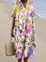 Floral Casual Dress With No