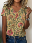 Casual V Neck Jersey T-Shirt