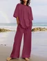 Linen Blend Loose Boho Two-Piece Set