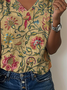 Casual V Neck Jersey T-Shirt