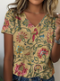 Casual V Neck Jersey T-Shirt