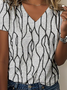 Jersey Casual Striped T-Shirt