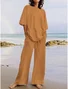 Linen Blend Loose Boho Two-Piece Set