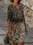Women's Floral Print V-Neck Dress