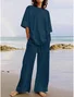Linen Blend Loose Boho Two-Piece Set