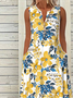Loose Casual Notched Buckle Dress