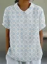 Casual Retro Lapel Short Sleeve Shirt