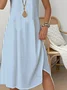 Simple Loose Crew Neck Dress