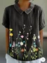 Casual Retro Lapel Short Sleeve Shirt