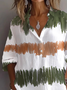 Women's Abstract Print Casual Button-Down Shirt