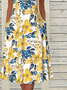 Loose Casual Notched Buckle Dress