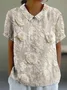 Casual Retro Lapel Short Sleeve Shirt