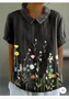 Casual Retro Lapel Short Sleeve Shirt