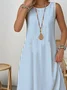 Simple Loose Crew Neck Dress
