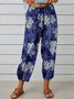 Women's  Elastic Waist H-Line Baggy Pants Daily Going Out Pants White Vintage Printing Geometric Spring/Fall Pants