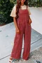 Women's H-Line Overall Spaghetti Daily Going Out Casual Buckle Plain Summer Long Jumpsuit Romper
