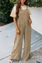 Women's H-Line Overall Spaghetti Daily Going Out Casual Buckle Plain Summer Long Jumpsuit Romper