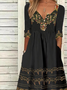 Loose Nationality/Ethnic Vintage Dress