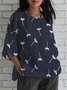 Casual Dandelion Loose Linen Blend Shirt