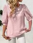 Plain Casual Cotton Regular Fit T-Shirt