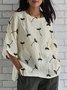 Casual Dandelion Loose Linen Blend Shirt