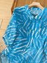 Women's Vintage Abstract Geometric Art Print Casual Short Sleeve Shirt