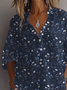 Women's Floral Print Casual Button-Down Shirt