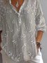 Women's Floral Print Casual Button-Down Shirt