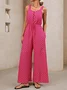 Women's H-Line Overall V Neck Daily Going Out Casual Geometric Summer Long Jumpsuit Romper