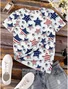 Women's American Flag Printed Casual Cotton Crew Neck Short Sleeve T-Shirt
