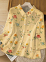 Women's Mid Sleeve Casual Vintage Printed Shirt