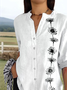 Women's Vintage Art Print Casual Cotton Shirt