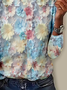Floral Crew Neck Casual Loose T-Shirt