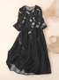 Floral Casual Regular Fit Dress With No